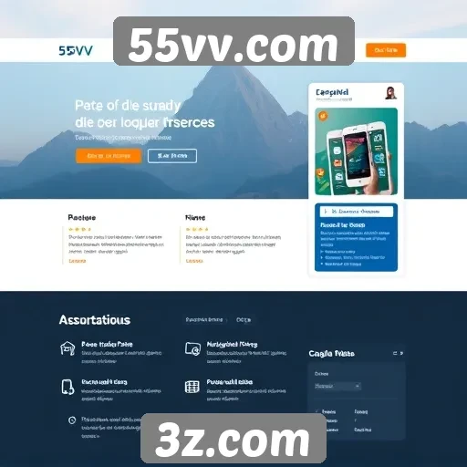 Análise da interface de usuário do site 55vv.com